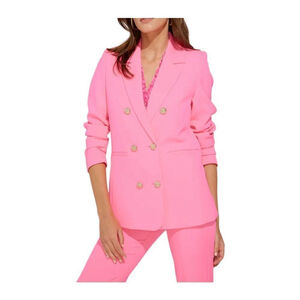 Generation Love Leighton Double-Breasted Crepe Blazer in Cotton Candy Size XS